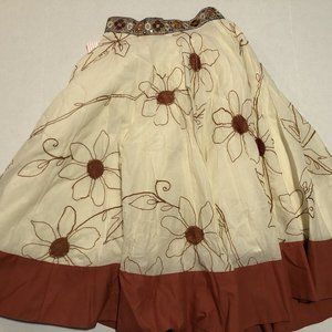 SARA JANE 100% cotton embroidered full skirt